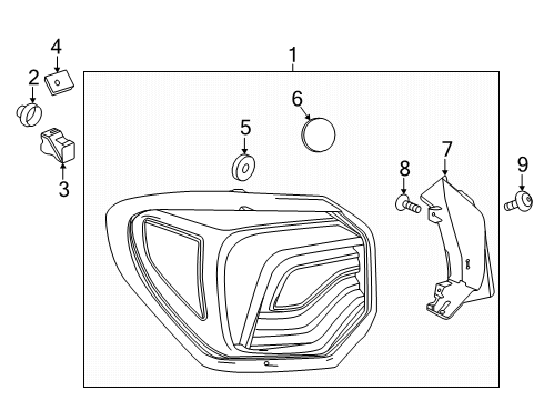 2024 Buick Encore GX Tail Lamps Diagram