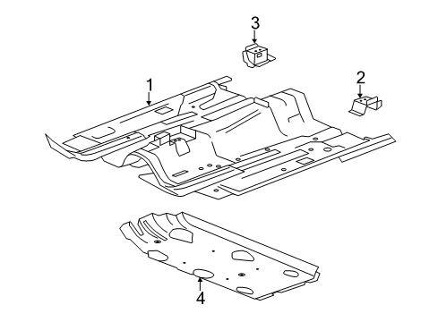 2015 Cadillac XTS Seat Reinforcement, Inner Driver Side Diagram for 13221441
