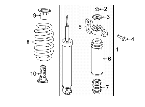 2024 Chevy Traverse Shocks & Components Diagram