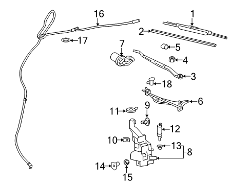 2011 Cadillac CTS Washer Pump Diagram for 22780328