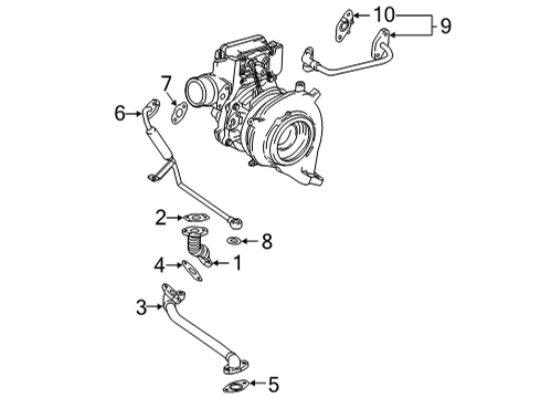 2025 GMC Sierra 2500 HD Hose Assembly-PCV Oil Separator Diagram for 12739532