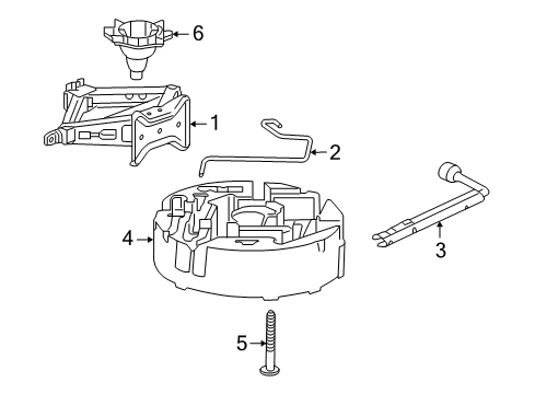 2017 Buick Regal Jack Carrier Diagram for 23487124