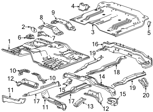 2015 Chevy Silverado 2500 HD Floor Diagram