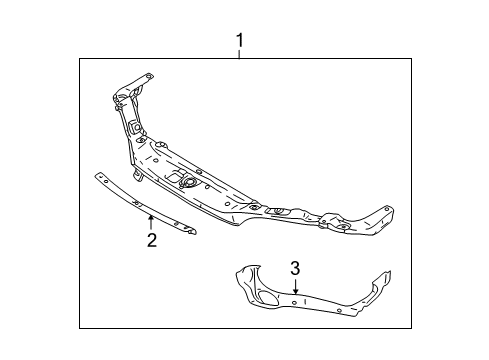 2002 Saturn L200 Radiator Support Diagram