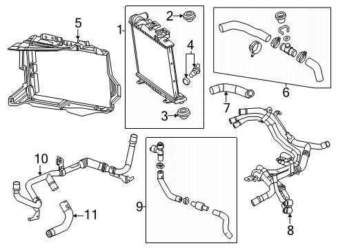 2025 Chevy Corvette Radiator & Components Diagram 8 - Thumbnail
