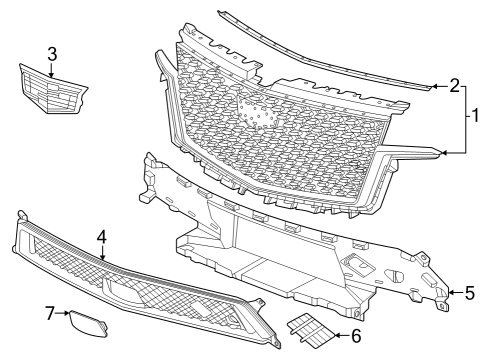 2024 Cadillac Escalade Adapter, Black Diagram for 84670989