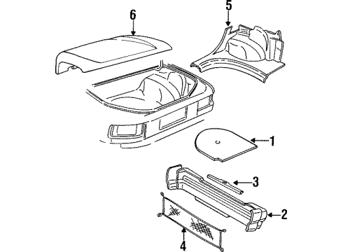 1992 Oldsmobile Achieva Interior Trim - Rear Body Diagram