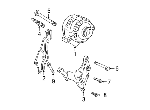 1999 Oldsmobile Alero Alternator Diagram for 10464424