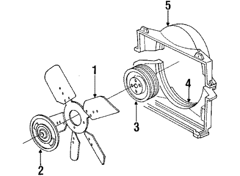 1990 Cadillac Brougham Pulley Diagram for 560329