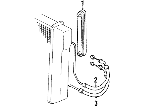 1994 Pontiac Grand Am Transmission Cooler Diagram for 52455725