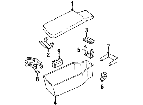 1995 Cadillac Fleetwood Base Support, Front Center Diagram for 17966206