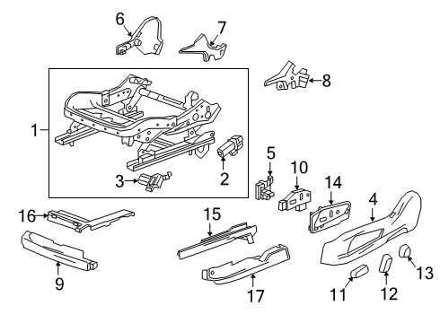 2025 Cadillac XT6 Tracks & Components Diagram