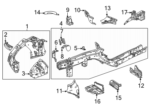 2025 GMC Terrain Bracket-Front Brake Hose Diagram for 26561793