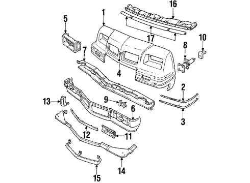 1986 Pontiac Grand Prix Mount Bracket Diagram for 10018503