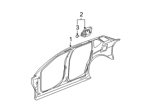 2004 Chevy Malibu Quarter Panel & Components Diagram
