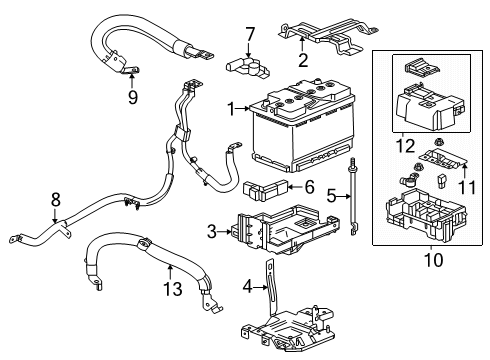 2025 Chevy Equinox Nut, Chassis/Engine Wiring Harness Diagram for 11104191