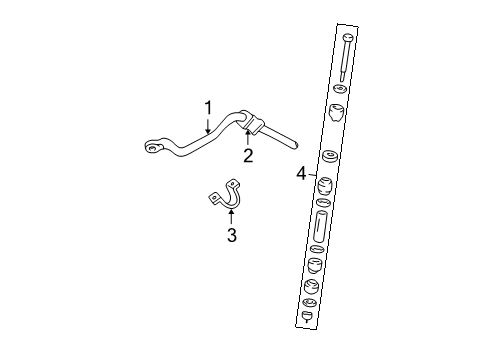 2000 Chevy K3500 Stabilizer Bar & Components Diagram 4 - Thumbnail