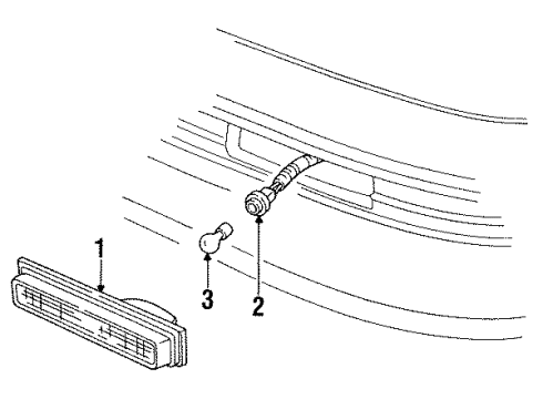 1995 Oldsmobile 88 Parking Lamp Assy, Driver Side Diagram for 5976159