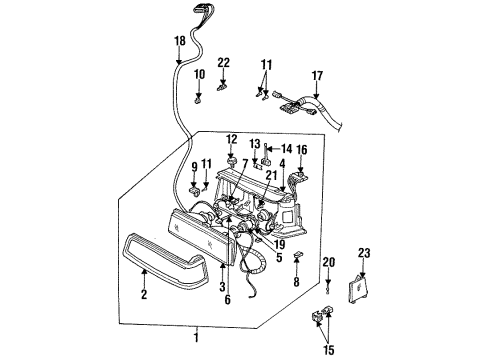 1990 Buick Electra Slider Screw Diagram for 25609297