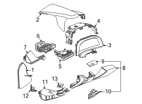 2025 Chevy Corvette Instrument Panel Components Diagram