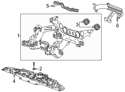 2025 Cadillac ESCALADE IQ Suspension Mounting - Rear Diagram