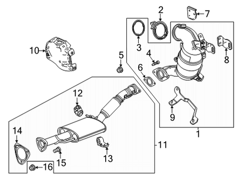 2022 Buick Encore GX Catalytic Converter Diagram for 55515139
