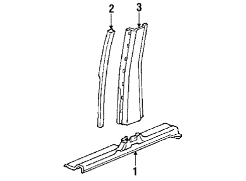 1990 Buick LeSabre Interior Trim - Pillars Diagram