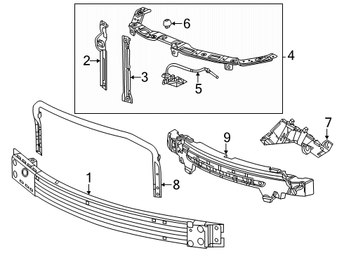 2025 Chevy Trailblazer Bumper & Components - Front Diagram 5 - Thumbnail