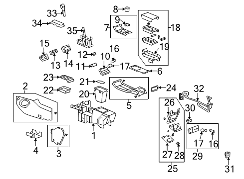 2010 Saturn Outlook Shift Knob Diagram for 25903485