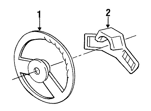 1985 Chevy G20 Steering Wheel & Trim Diagram