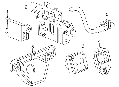 2024 Chevy Silverado EV Electrical Components - Front Bumper Diagram