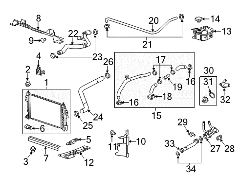 2016 Buick LaCrosse Splash Shield, Driver Side Diagram for 22998752