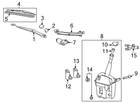 2009 Pontiac Vibe Washer Pump Diagram for 19184592