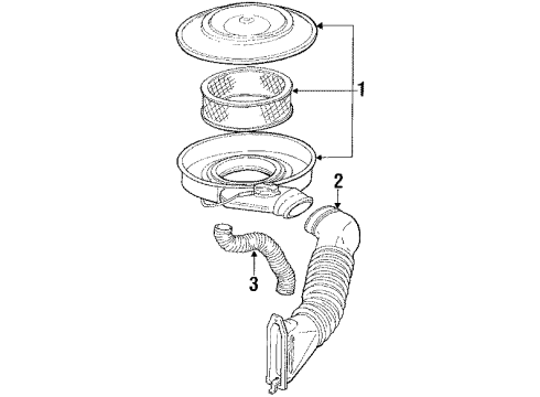 1989 Chevy S10 Air Inlet - Air Diagram 3 - Thumbnail