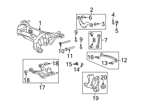 2007 Saturn Outlook Rear Suspension Components Diagram 2 - Thumbnail