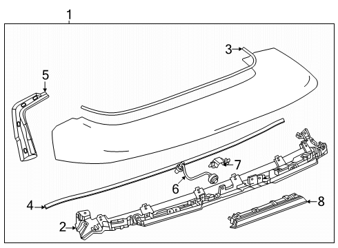 2025 Buick Enclave Camera, Video Display Inside Rear View Mirror Diagram for 26489360