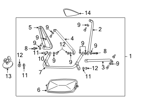 2005 Chevy Silverado 2500 HD Outside Mirrors Diagram 5 - Thumbnail