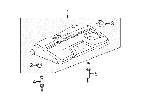 2014 Chevy Equinox Engine Cover Diagram for 12634977