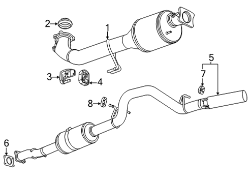 2022 GMC Sierra 2500 HD Filter, Emission Control System Diagram for 86534424
