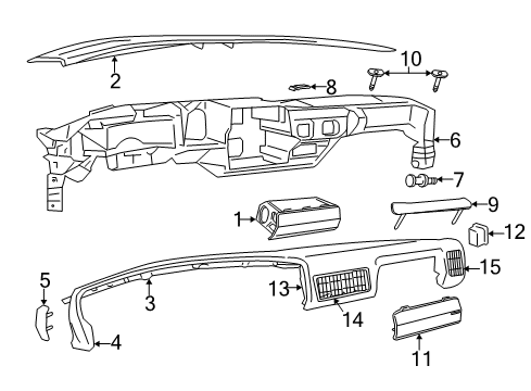 2002 GMC Savana 3500 Instrument Panel Diagram