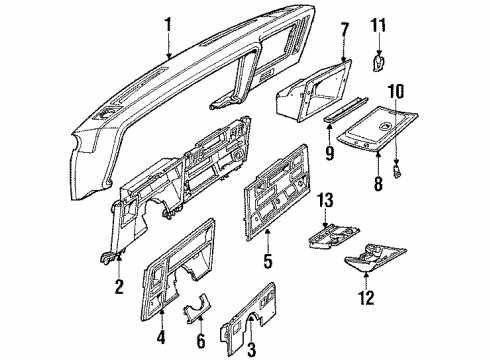 1985 Oldsmobile Custom Cruiser Lock Cylinder Diagram for 12507447