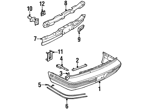 1998 Oldsmobile Regency Energy Absorber, Rear Driver Side Diagram for 22136741