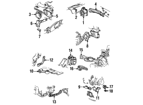 1989 Chevy Corsica Engine & Trans Mounting Diagram