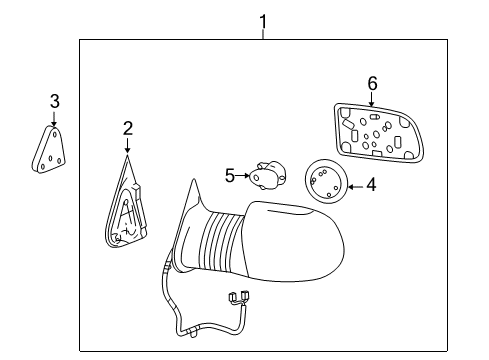 2005 Chevy Silverado 1500 Outside Mirrors Diagram 3 - Thumbnail