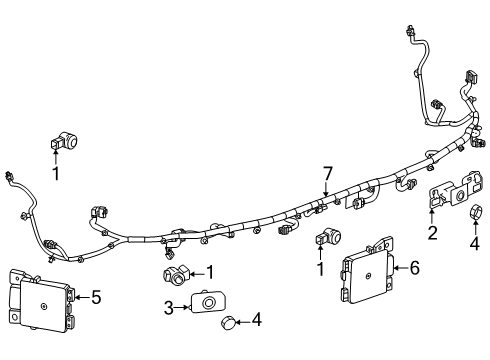 2025 GMC Acadia Electrical Components - Rear Bumper Diagram