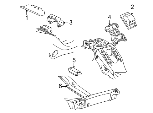 1996 Chevy Express 2500 Engine & Trans Mounting Diagram 3 - Thumbnail
