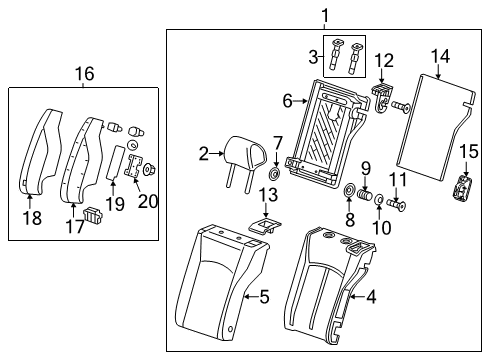 2012 Chevy Sonic Carpet, Black Diagram for 95017395