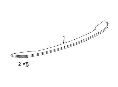 2016 Chevy Cruze Spoiler, Rear Diagram for 84139847