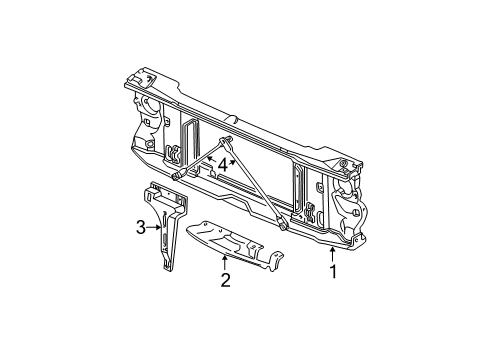 1997 Chevy K1500 Radiator Support Diagram 3 - Thumbnail