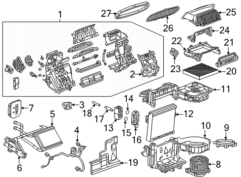 2024 Buick Envista Heater Core & Control Valve Diagram